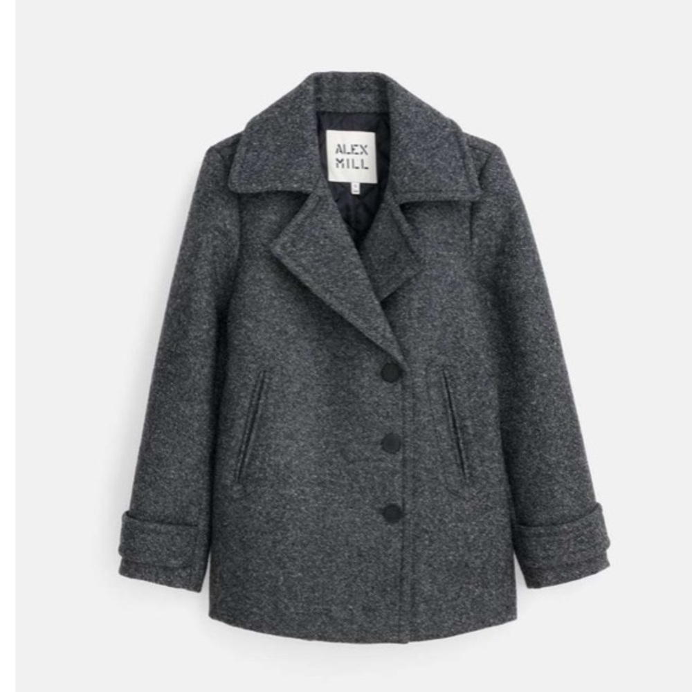 Alex Mill Grace Peacoat Charcoal